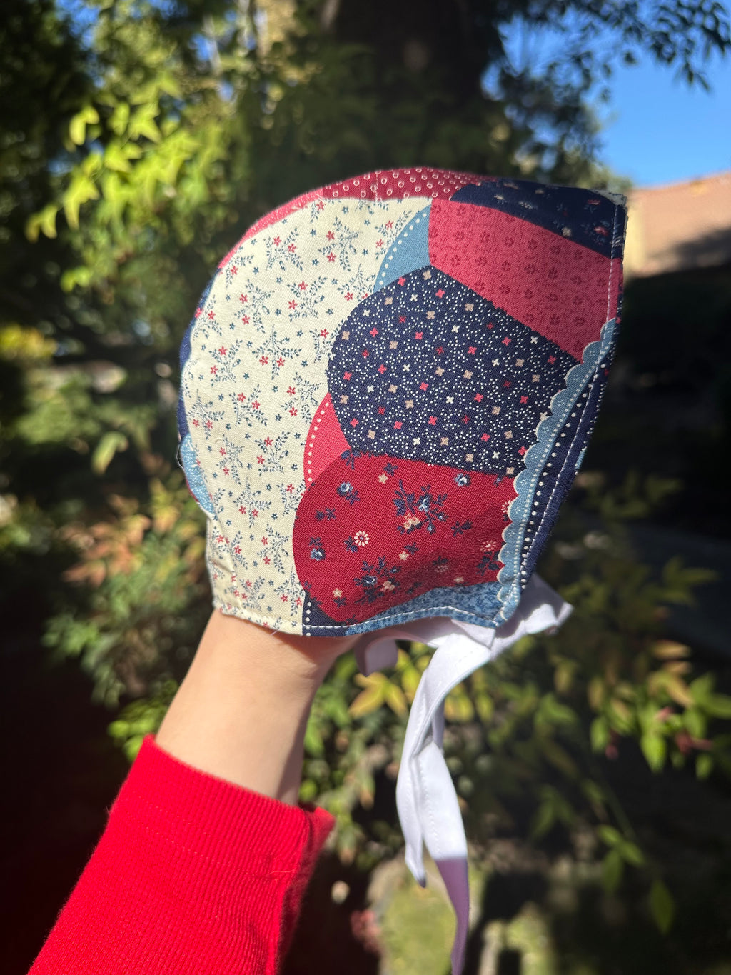 Newborn Vintage Patchwork Fabric Baby Bonnet