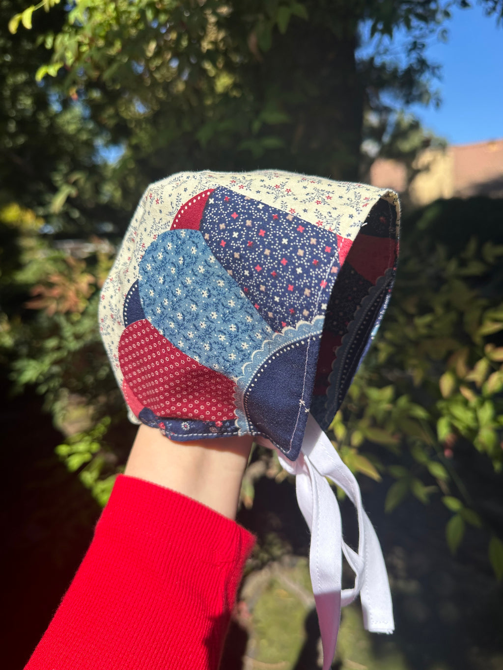 Newborn Vintage Patchwork Fabric Baby Bonnet