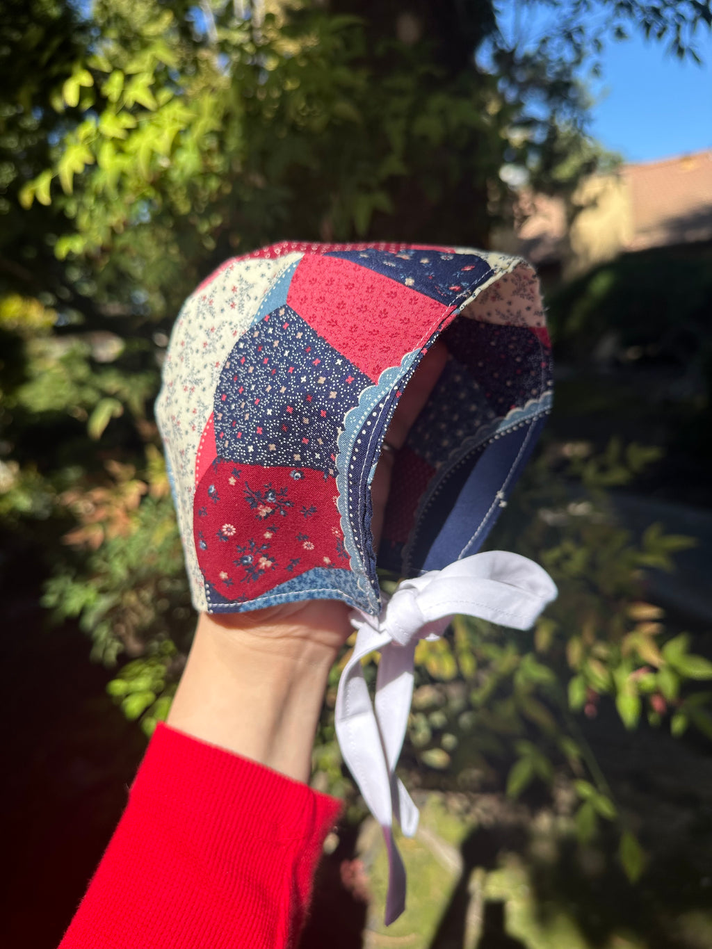Newborn Vintage Patchwork Fabric Baby Bonnet