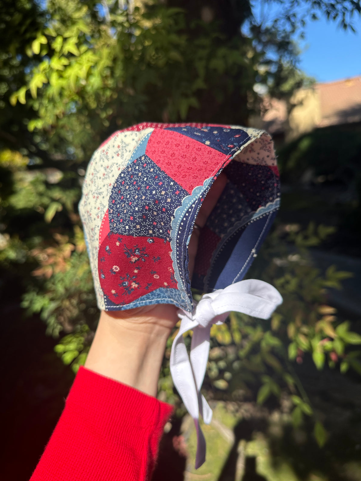 Newborn Vintage Patchwork Fabric Baby Bonnet
