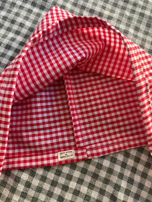 Cotton Gingham Picnic Pixie Bonnet