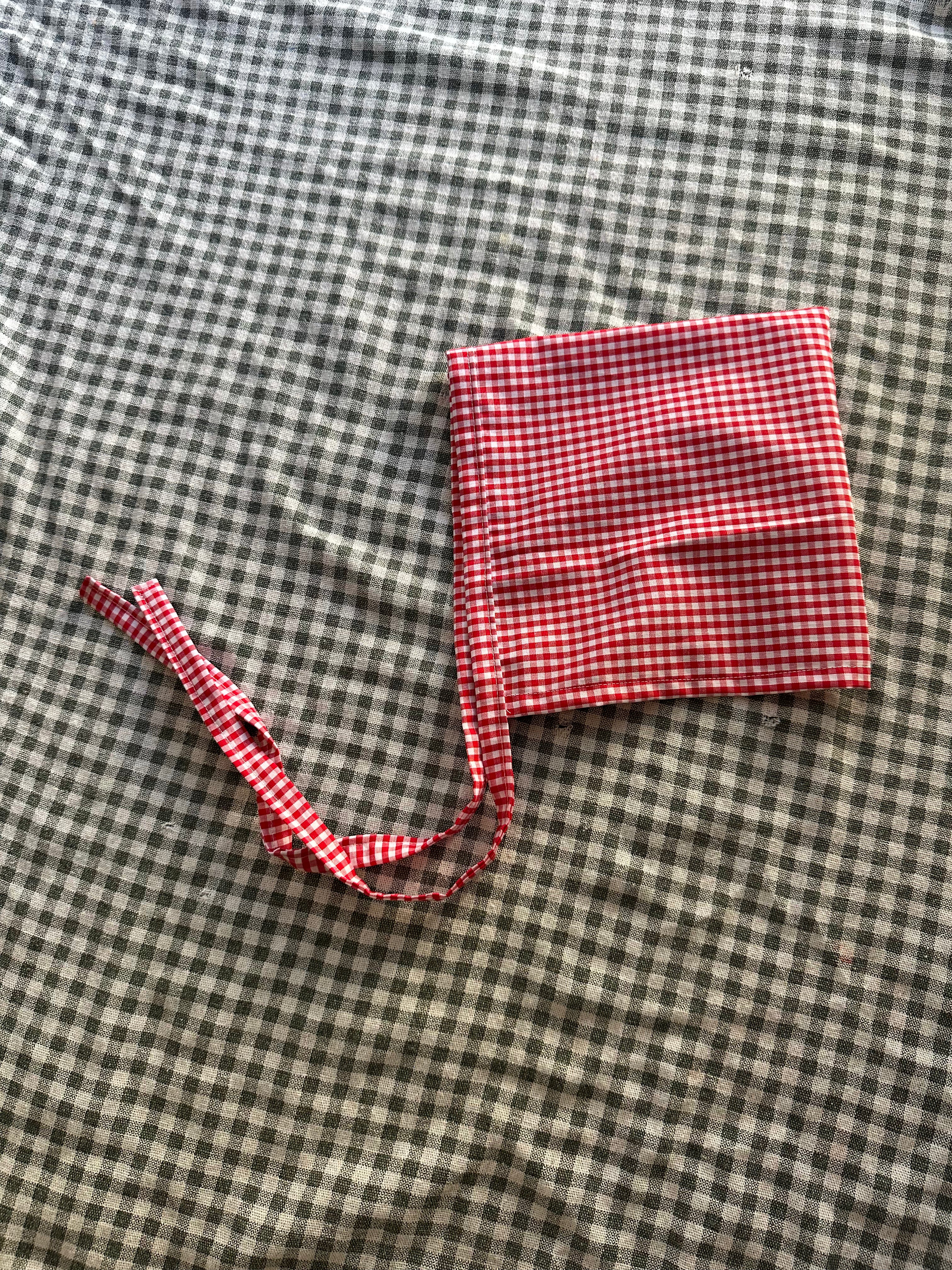 Cotton Gingham Picnic Pixie Bonnet