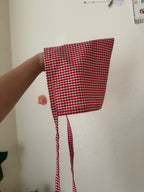 Cotton Gingham Picnic Pixie Bonnet